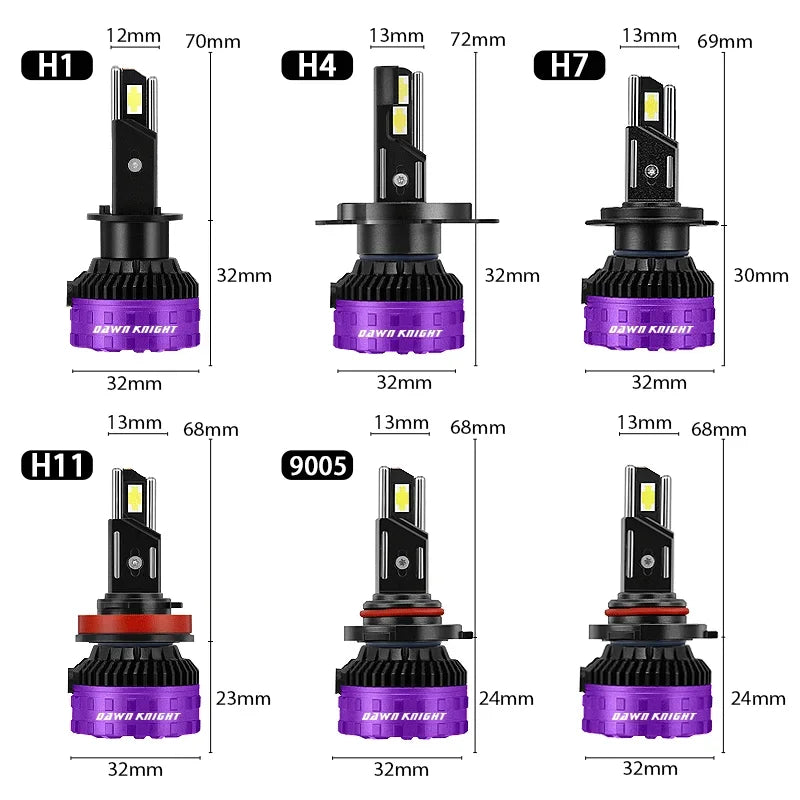 DAWN KNIGHT H11 H7 H4 Led Headlight Bulbs P7 PLUS 140W Powerful 6000K 4300K LED HB3 HB4 Led Lamps 12V 2pcs sayaragear