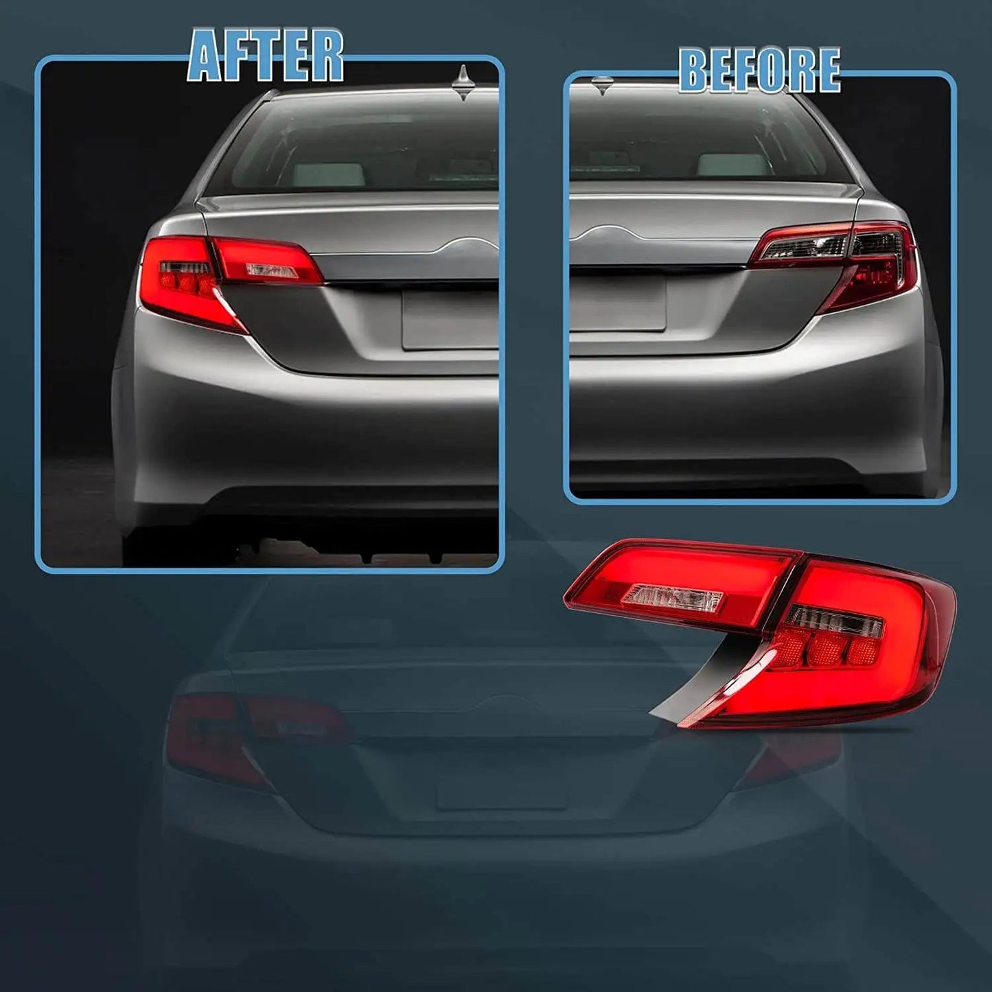 Vland 12-14 Camry Tail Lights XV50 With LED Amber Turn Signal sayaragear