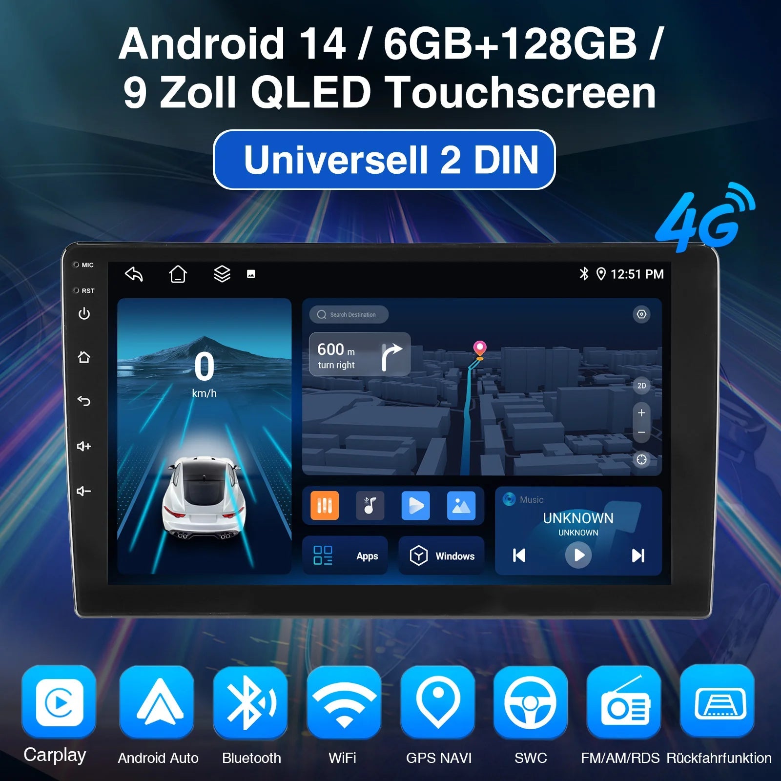 ESSGOO 7 9 10" Car Radio Android Auto Carplay Car Stereo Multimedia Player Universal WIFI GPS Autoradio Car Intelligent Systems sayaragear
