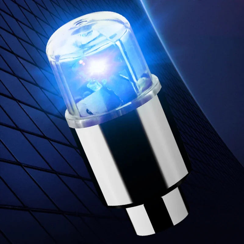 Car Hub Ambient Light Bicycle LED Tire Lights Universal Car Neon Lamp Valve Cover Lights Tire Colorful Flashing Bulb Decoration sayaragear
