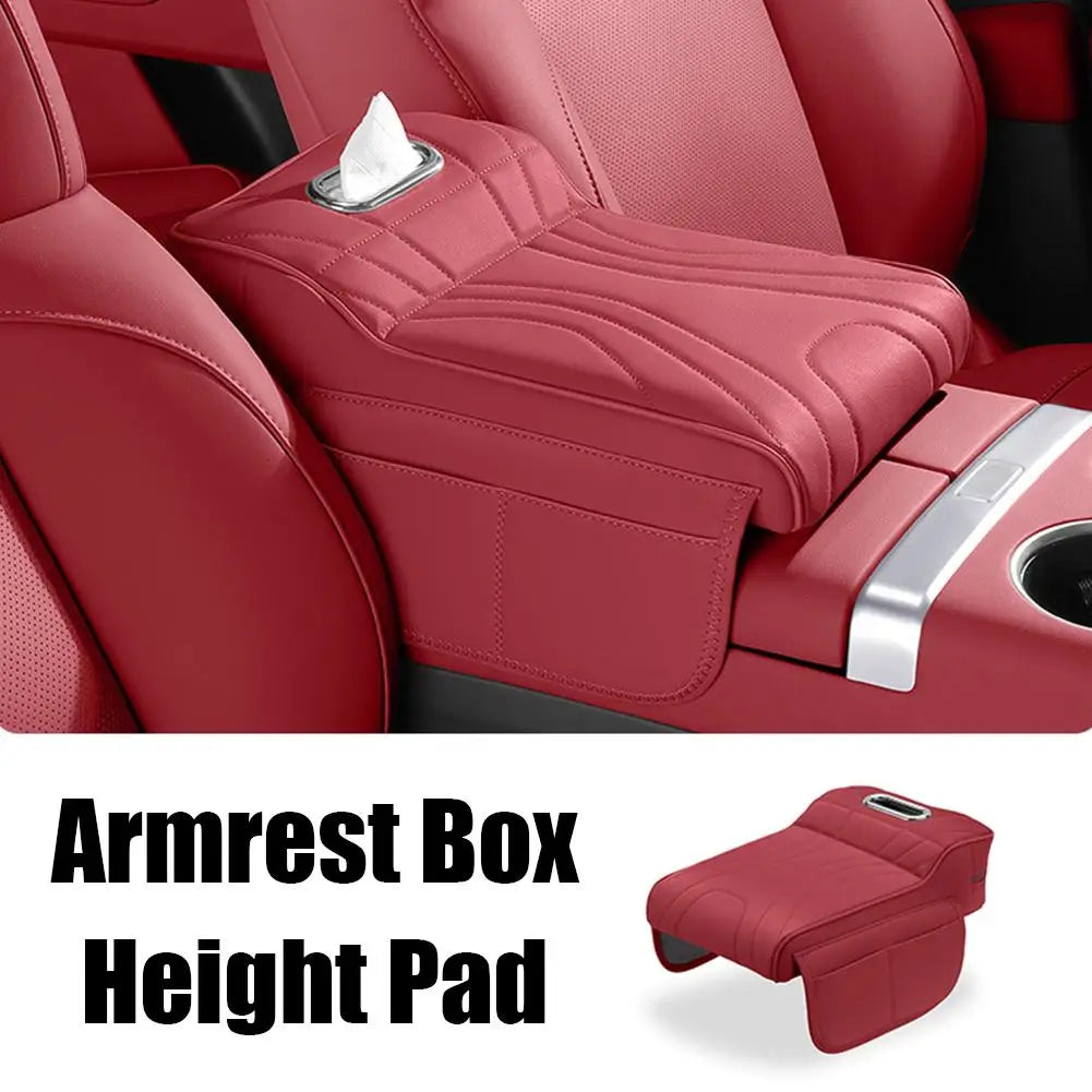 For Haval H9 2rd 2024 2025 Car Armrest Box Height Increase Pad Leather Protective Cover Storage Bag Auto Styling Accessories sayaragear
