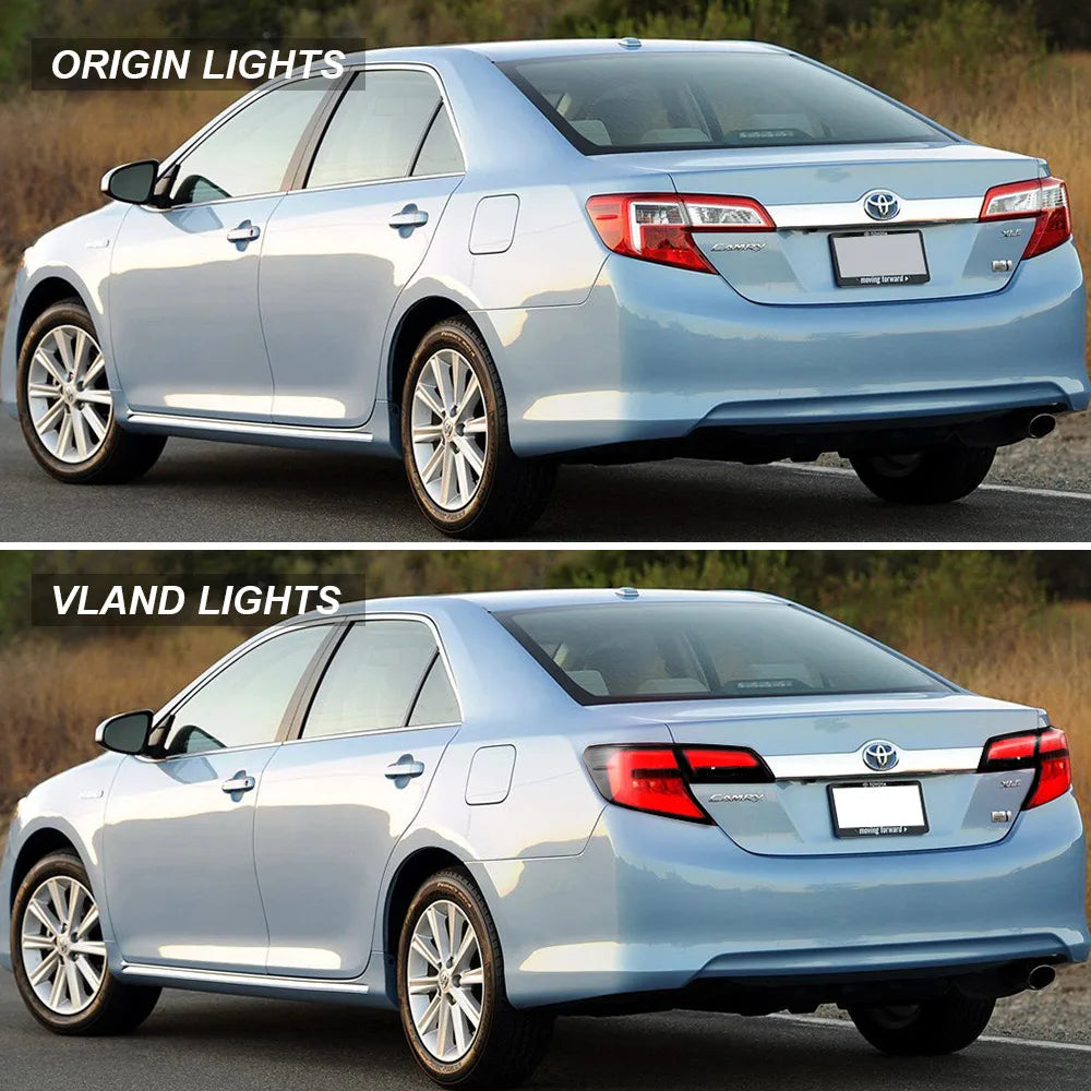 Vland 12-14 Camry Tail Lights XV50 With LED Amber Turn Signal sayaragear