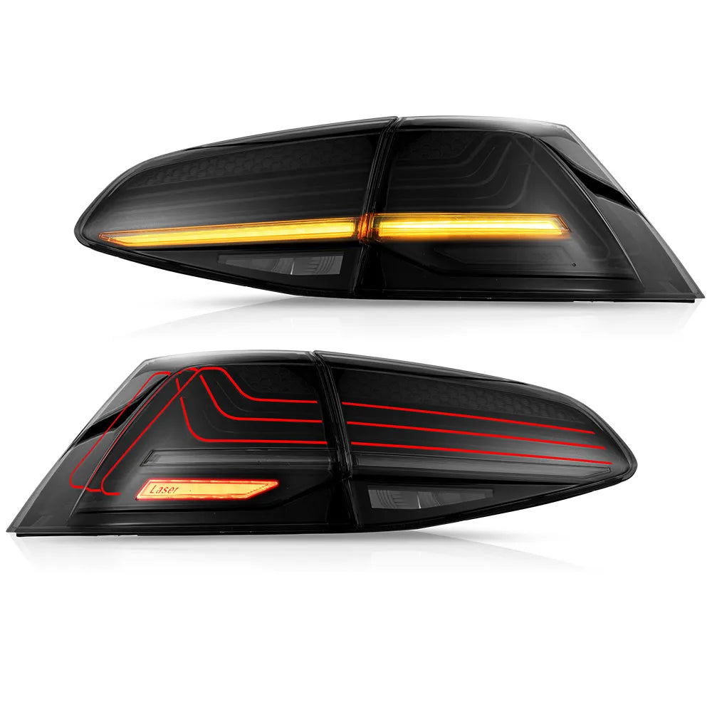 VLAND Laser LED Tail Lights For 2013-2017 Golf MK7 Hatchback Sequential Turn Signal Rear Lamp Assembly sayaragear