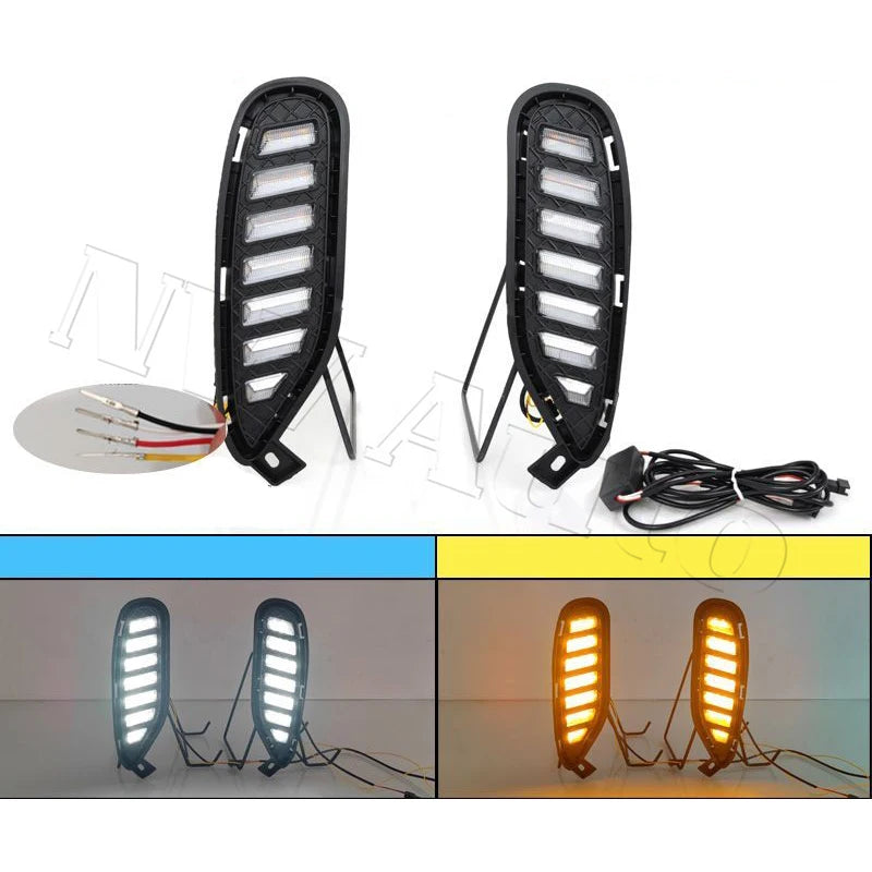 Car LED Front Bumper Reflector Lights For BYD Song Plus DMi 2021 2022 Brake Warning Stop Dynamic Turn sayaragear