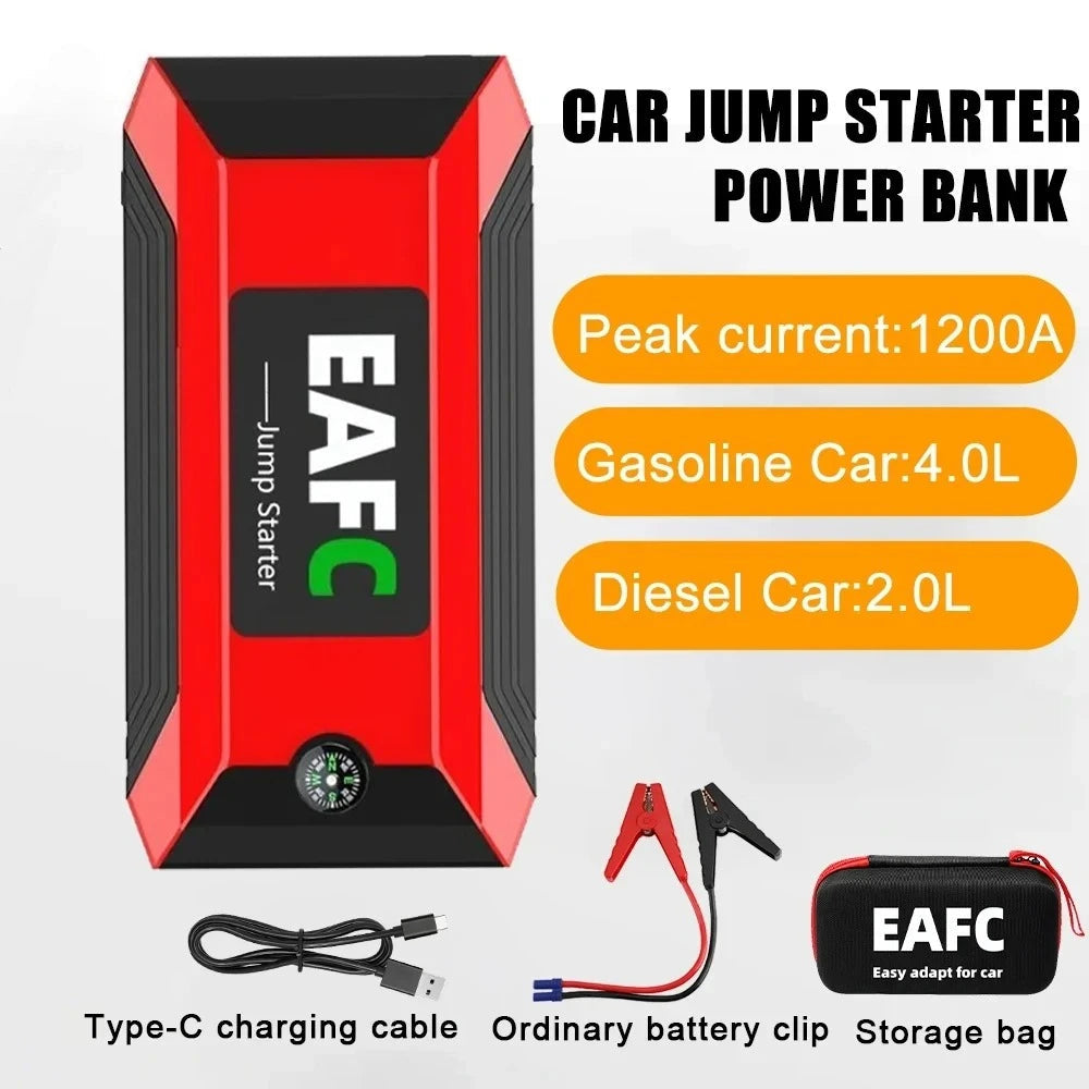 Hot 2000/1200/1000A Car Jump Starter  Car Battery Starters Portable Power Bank 12V Starting Device Booster For Petrol Diesel Car sayaragear