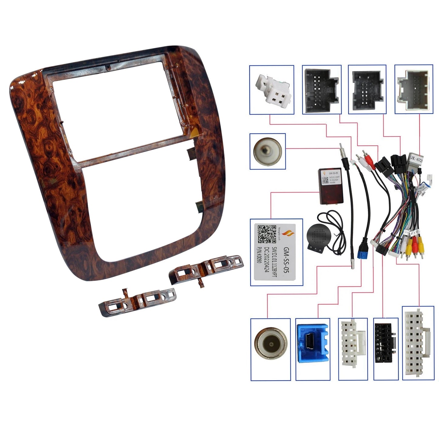 9 Inch For GMC Yukon / Tahoe 2007-2012 Car Radio Stereo GPS MP5 Android Player 2 Din Head Unit Fascia Dash Board Panel Frame sayaragear