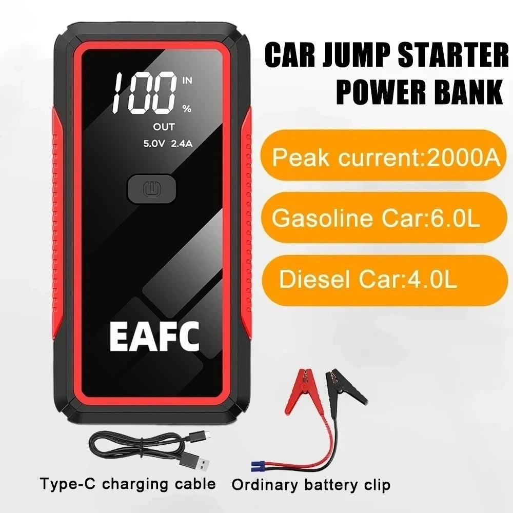 Hot 2000/1200/1000A Car Jump Starter  Car Battery Starters Portable Power Bank 12V Starting Device Booster For Petrol Diesel Car sayaragear