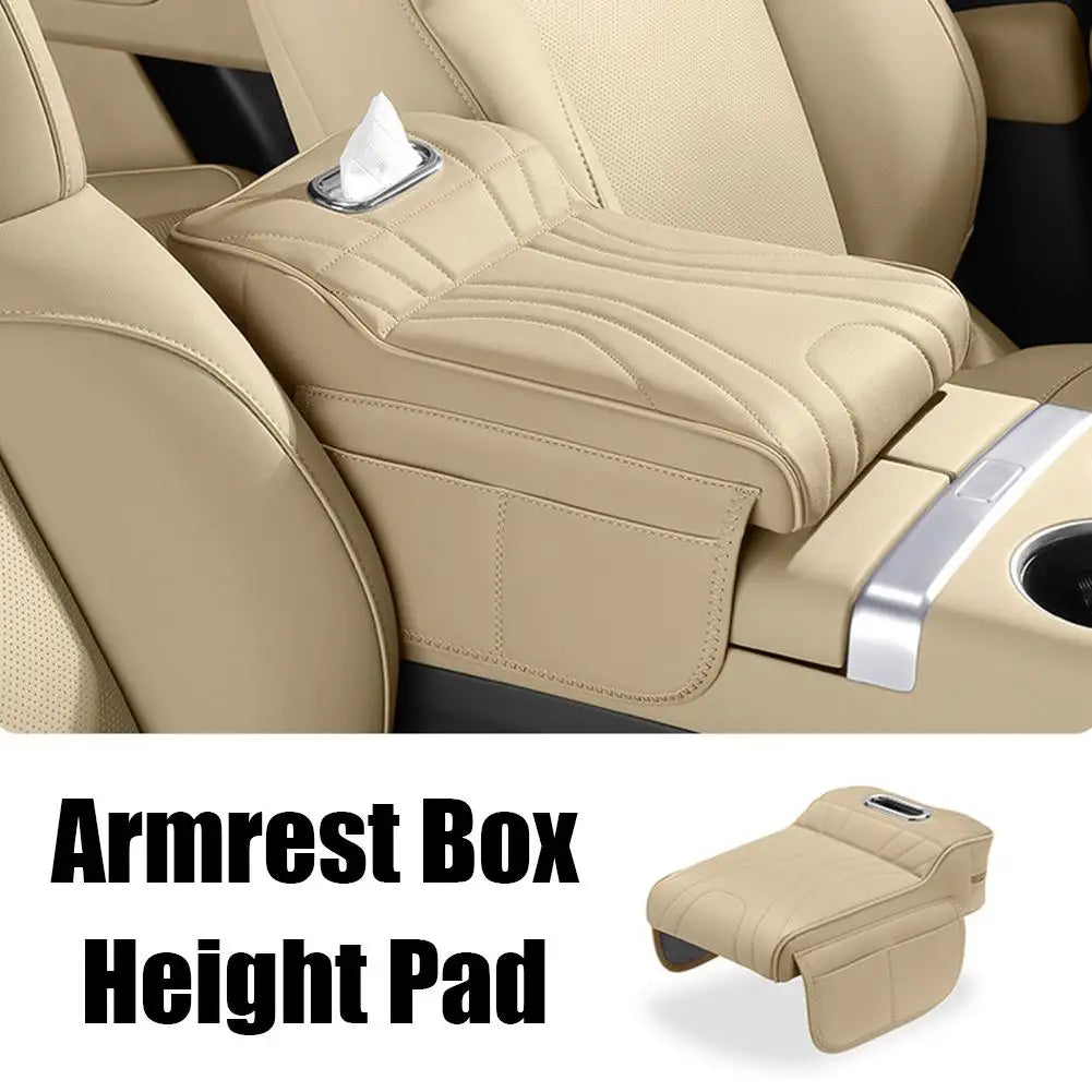 For Haval H9 2rd 2024 2025 Car Armrest Box Height Increase Pad Leather Protective Cover Storage Bag Auto Styling Accessories sayaragear