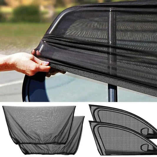 1Pair Car Window Sunshade Mesh Auto Rear Side Window Car Styling Breathable Shade Curtain Sun Visor Cover Automotive Interior sayaragear