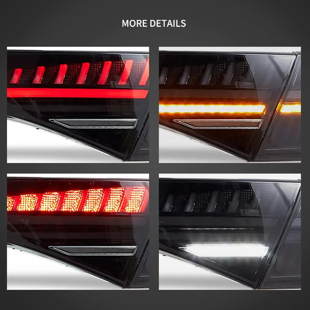 Vland 23-25 Accord Full LED Tail Lights Rear Lamps Assembly With Start-Up Animation sayaragear
