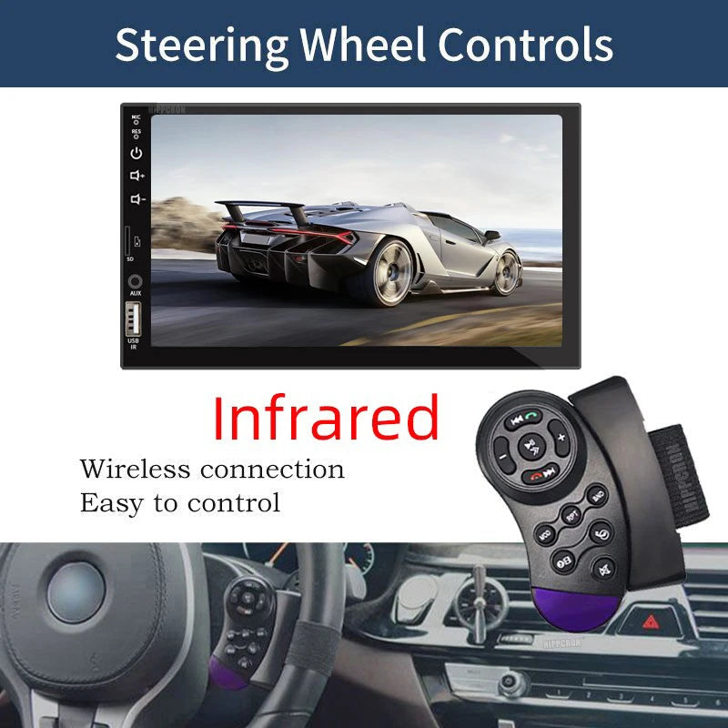 7 Inch Car Radio 1 Din MP5 Player Touch Screen Multimedia FM ISO Power Aux Input USB Bluetooth  Mirror Link Universal Autoradio sayaragear
