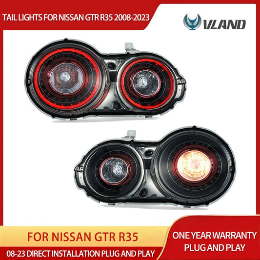 VLAND LED Tail Lights Assembly For 2008-2023 Nissan GTR R35 Godzilla Rear Lamps sayaragear