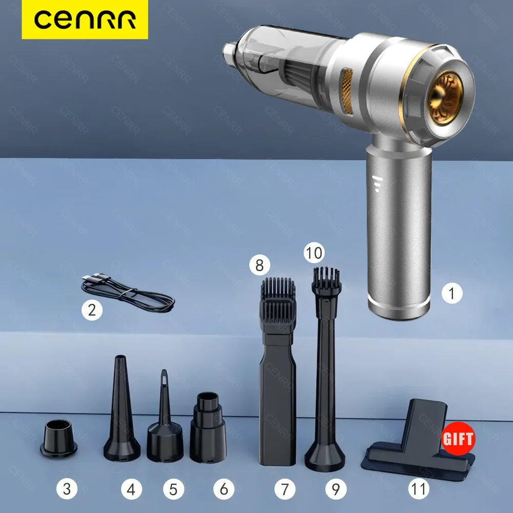 CENRR 998000PA Car Vacuum Cleaner Powerful Portable HandHeld Vacuum Cleaner For Car Wireless Cleaner Robot Car Accessories sayaragear