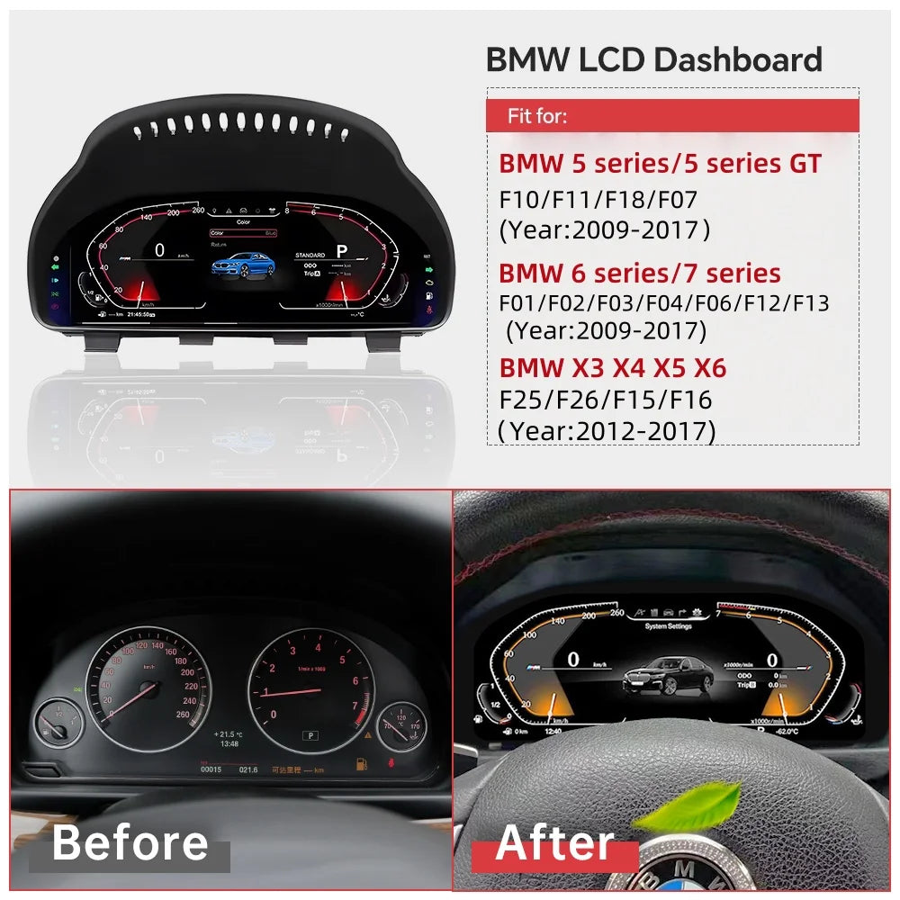 Dashboard Displayer Digital Cluster Instrument Speedometer for BMW X3 X4 X5 X6 5Series  6Series 7Series F10 F25 F26 F07 F15 F16 sayaragear