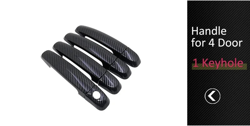 for Suzuki Maruti Swift DZire 2004~2015 Carbon Fiber Door Handle Cover Catch Trim Exterior Car Accessories 2005 2007 2009 2010 sayaragear
