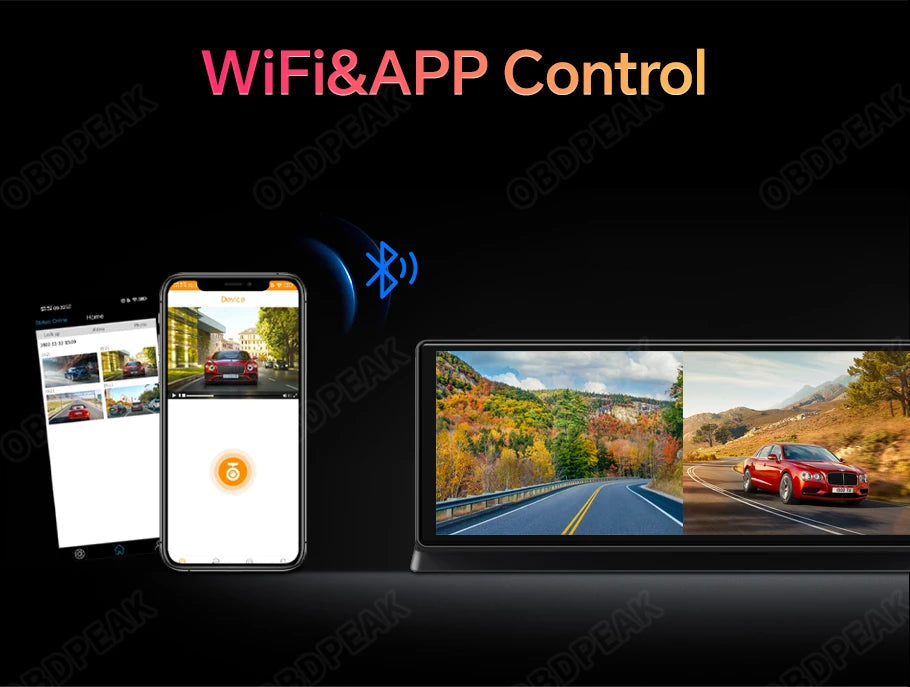K2 Pro 11.3" Car DVR 4K Camera Wireless Carplay Android auto Ai Screen Dash Cam Dual Len Video Recorder GPS Navigation Dashboard sayaragear
