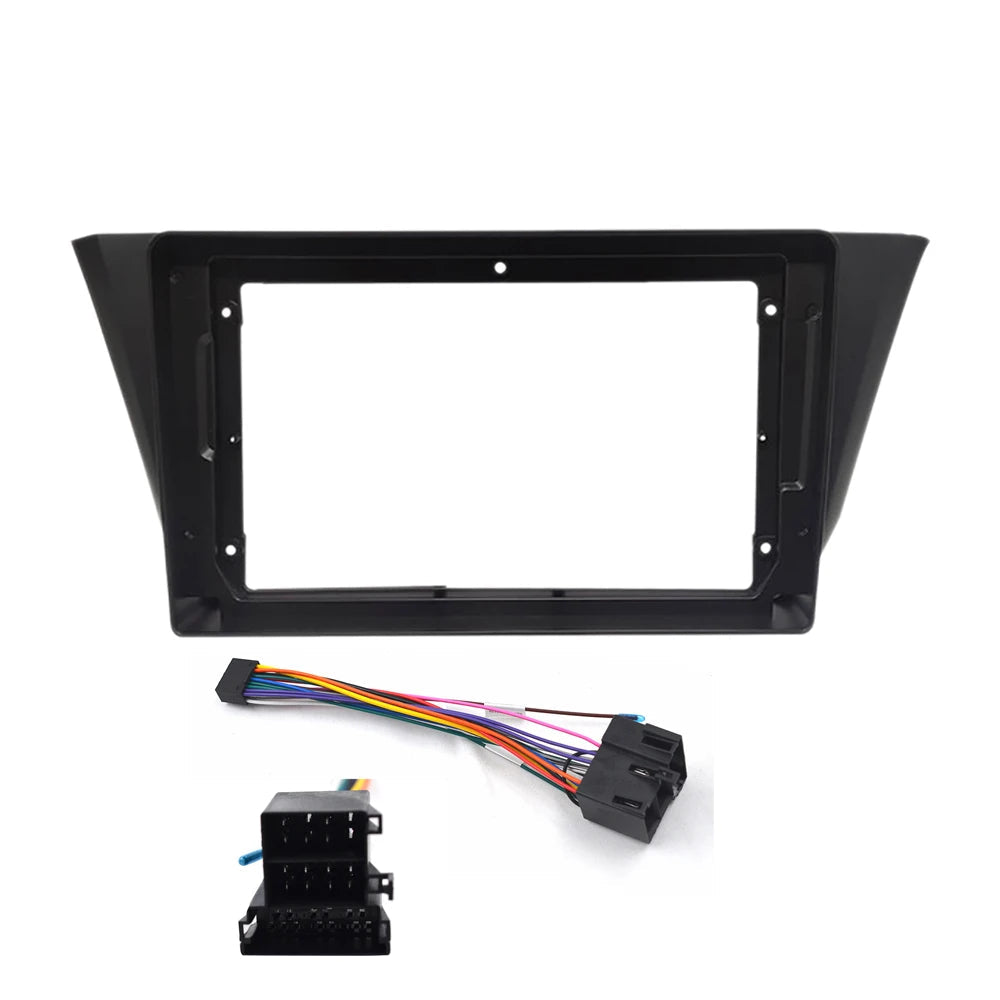 HAOCHEN Car DVD Frame Audio Fitting Adaptor Dash Trim Kits Facia Panel 9 inch For Iveco Daily 2014+ Double Din Radio Player sayaragear