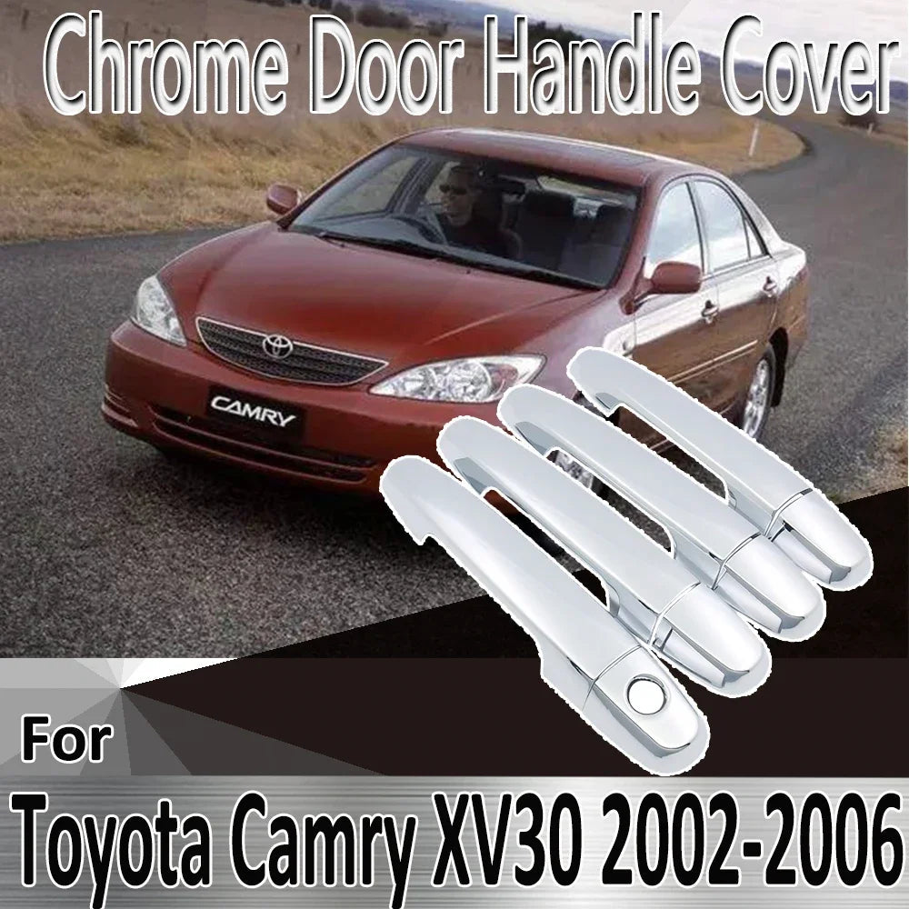 for Toyota Camry XV30 2002~2006 2003 2004 2005 Styling Stickers Decoration Chrome Door Handle Cover paint Refit Car Accessories sayaragear