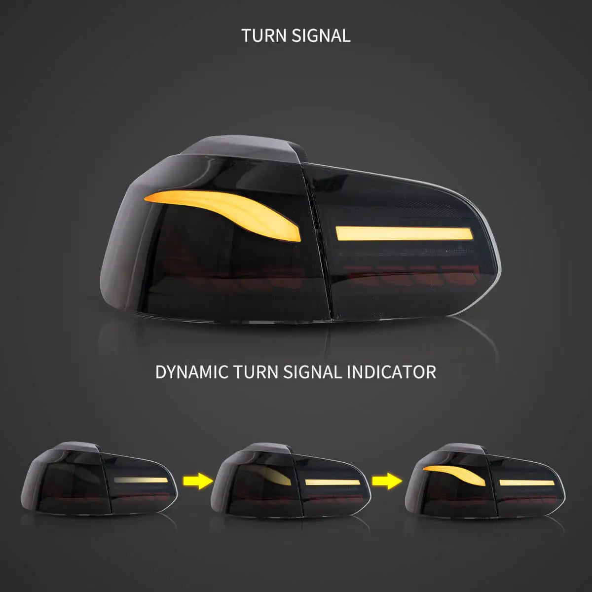 Vland 08-14 Golf 6th Gen Mk6 Hatchback II OLED Tail Lights With Dynamic Welcome Lighting (GTS Style) sayaragear
