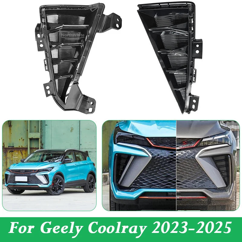 Front Bumper Grille For Geely Coolray 2023-2025 Front Fog Lamp Frame 6010207700 6010207700 6010207800 6010207900 sayaragear