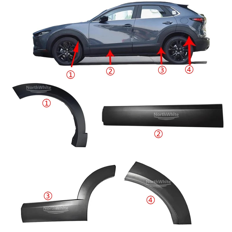 For Changan Mazda CX-30 2020-2024 Front Rear Wheel Arch Trim Fender Car Wheel Fender sayaragear