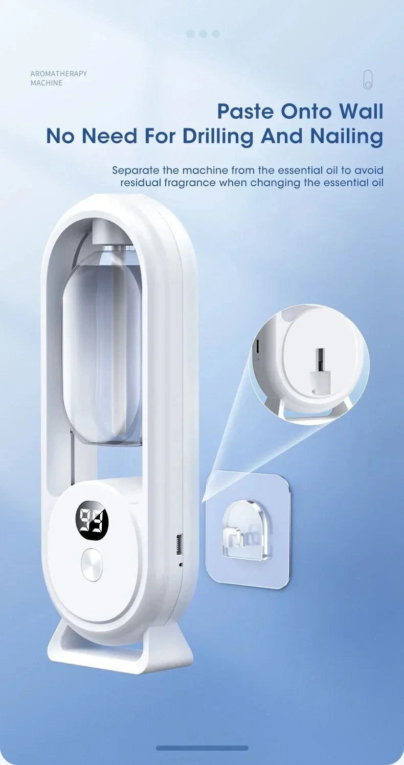 Automatic Home Fragrance Machine Essential Oil Diffuser Nebulizer Perfume Scent Machine for Kitchen and toilet deodorization sayaragear