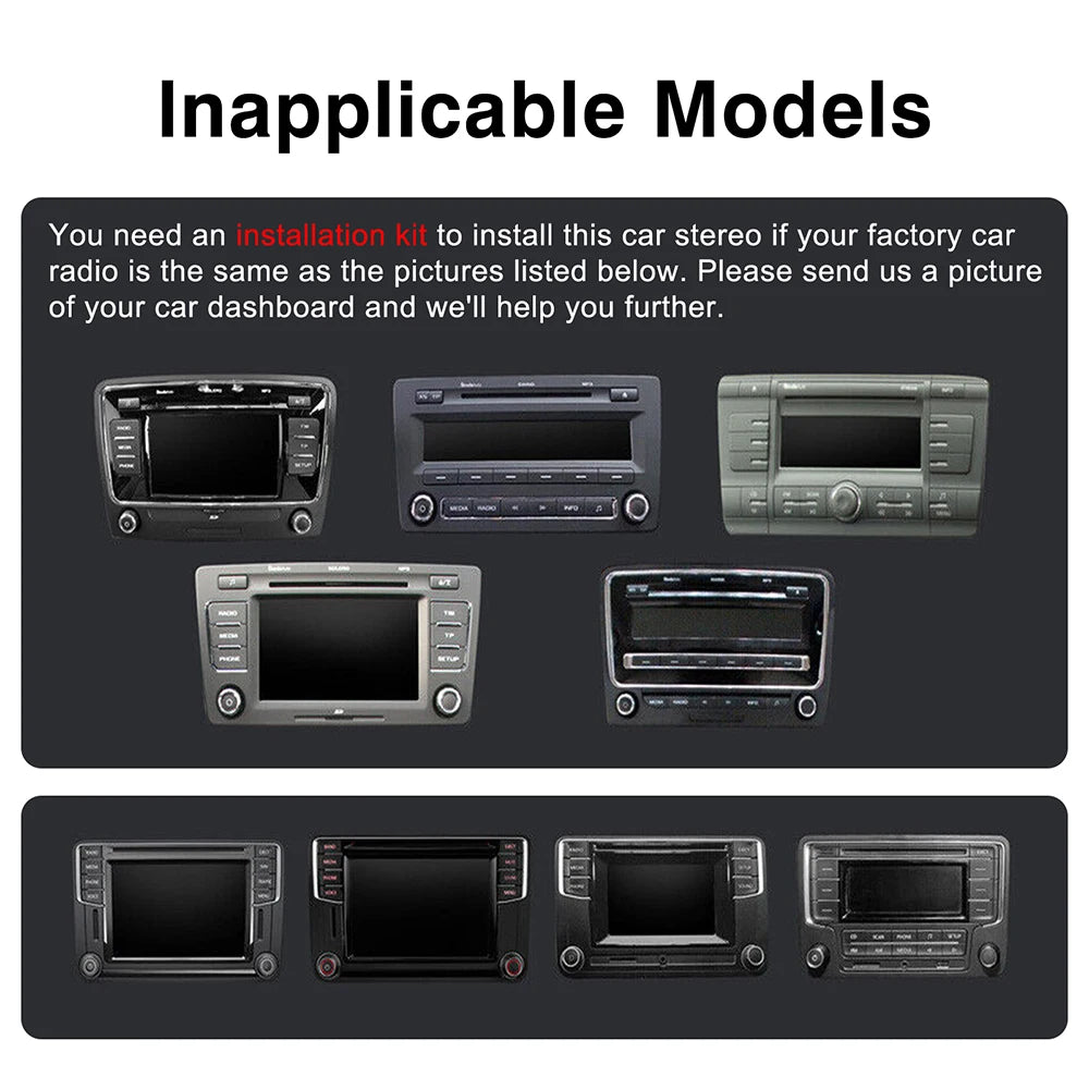 7 Inch Car Stereo For VW Touchcreen BT AM/FM Radio Receiver with Android Auto Carplay USB Charge Support Hands-Free Calling sayaragear