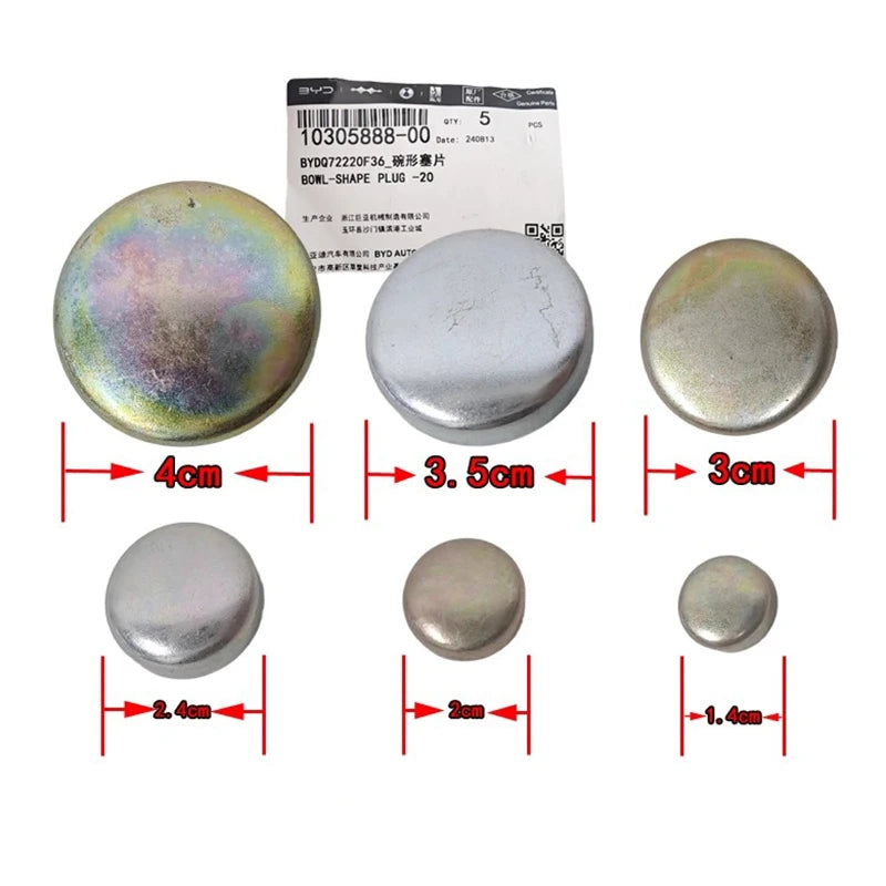 Bowl Shape Plug for BYD F3 G3 L3 F6 S6 M6 G6 QIN SURUI Engine Water Blockage Car Accessories 10305888-00 sayaragear