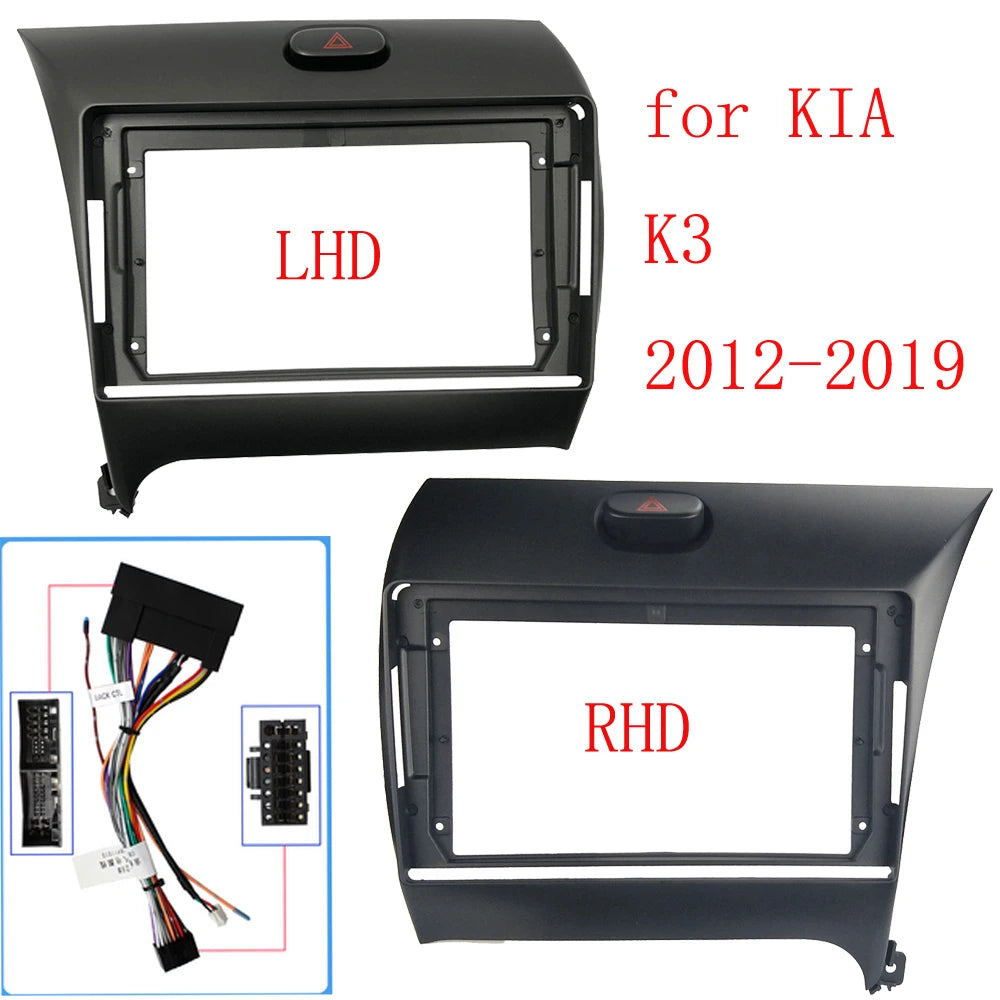 9 Inch Car Frame Fascia Adapter Android Radio Dash Fitting Panel Kit For KIA Cerato K3 Forte 2012-2019 sayaragear