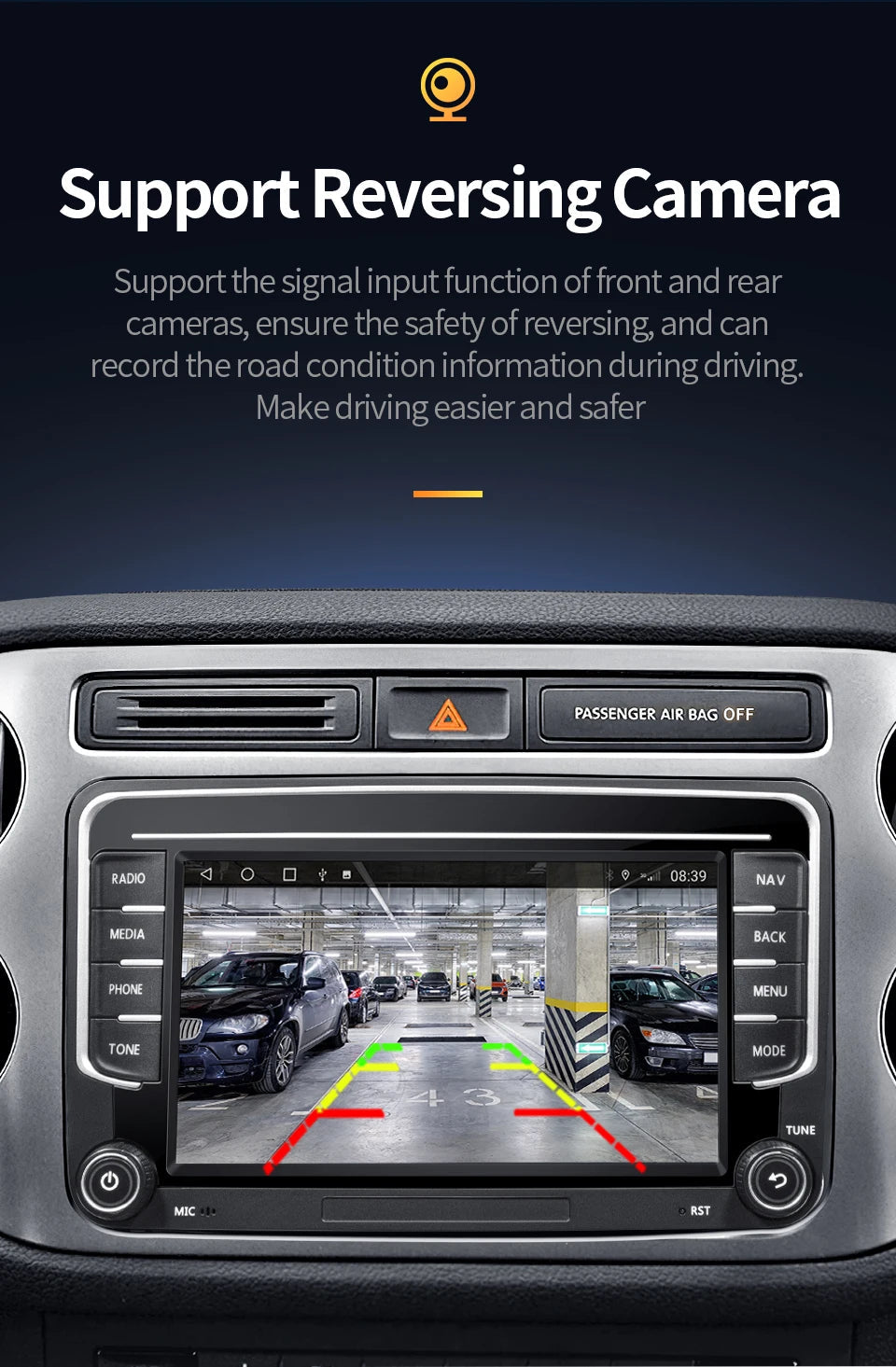 GRANDnavi Android13 Car Radio GPS For VW Volkswagen Skoda Octavia Golf 5 6 Touran Passat B6 Polo Jetta 2Din Multimedia Player sayaragear
