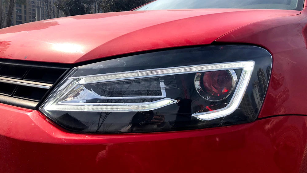 VLAND Car Styling for VW Polo Headlights 2011-2018 Vento LED Headlight New Polo Design DRL Head Lamp Bi Xenon Beam Accessories sayaragear