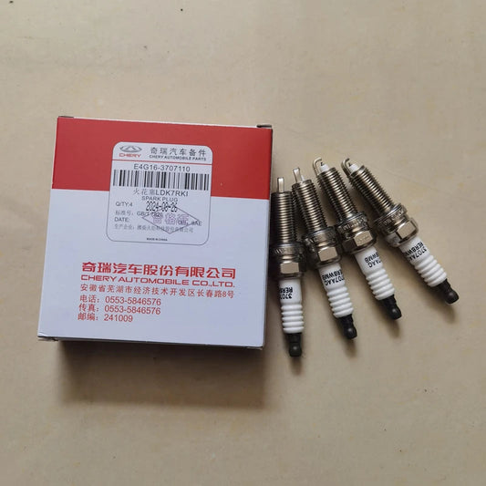 4PCS/SET Spark Plug For Chery Tiggo 3 A3 M11 J3 Arrizo 5/7 E4G16 DVVT Engine E4G16-3707110 sayaragear