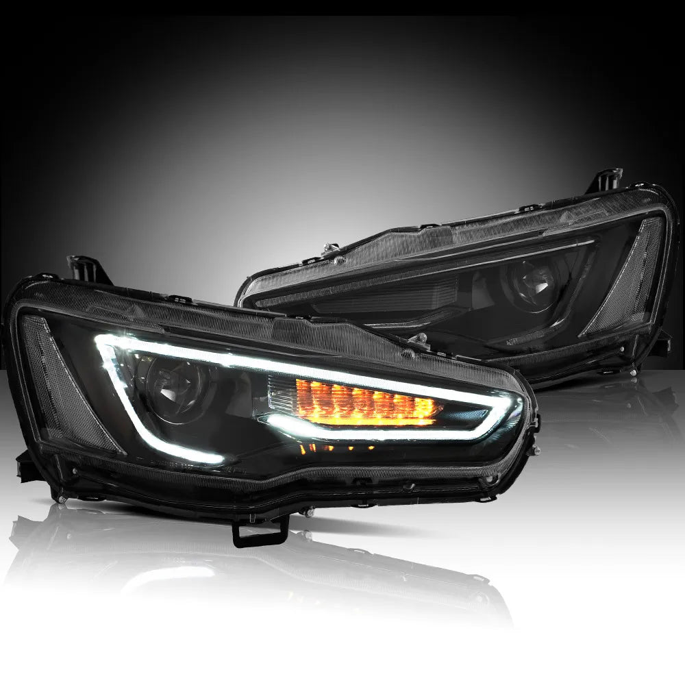 VLAND headlight Assembly FOR MITSUBISHI LANCER 2008-2017 LED HEADLIGHTS LED Running Light sayaragear