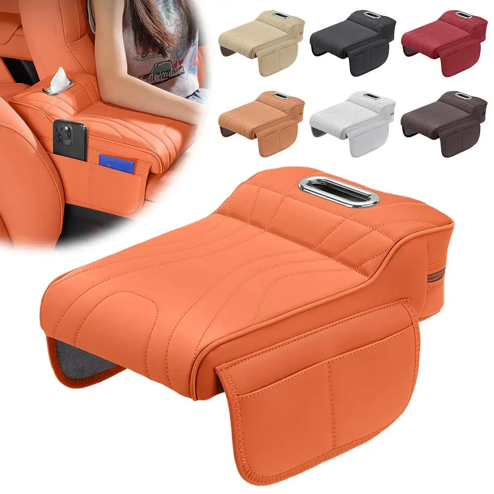 For Haval H9 2rd 2024 2025 Car Armrest Box Height Increase Pad Leather Protective Cover Storage Bag Auto Styling Accessories sayaragear