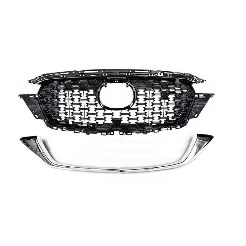 Front Upper Grille Bumper Grille Black Gloss For Mazda CX5 CX-5 2022-2023 Racing Grills KBST-50-719 sayaragear