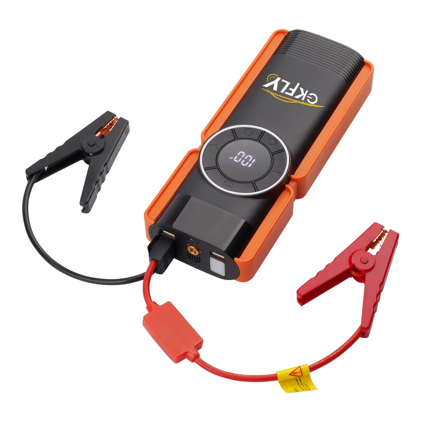 GKFLY Jump Starter 4 in 1 Pump Air Compressor 4000A Power Bank 12V Digital Tire Inflator 150PSI Emergency Battery Booster sayaragear