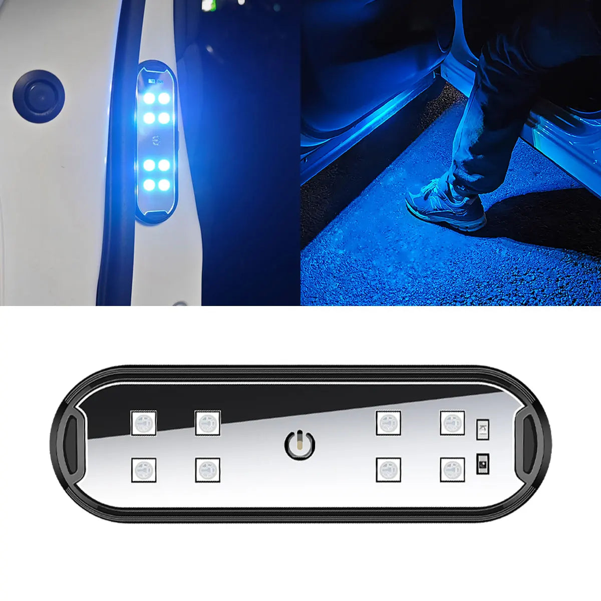 2Pcs Car LED Door Lights RGB Led Wireless Door Warning Lights USB Welcome Door Sill Projector Magnetic Auto Ambient Lamp Puddle sayaragear