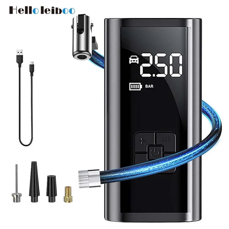 Car Air Pump Wired/Wireless Protable Car Air Compressor 150PSI Tire Inflation Pump for Motorcycle Bicycle Car Tire Ball Inflator sayaragear