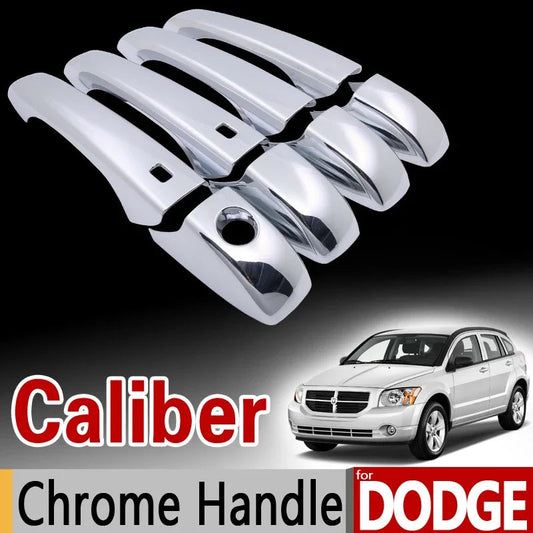 for Dodge Caliber 2007-2012 Chrome Handle Cover Trim Set 2008 2009 2010 2011 Never Rust Car Accessories Stickers Car Styling sayaragear