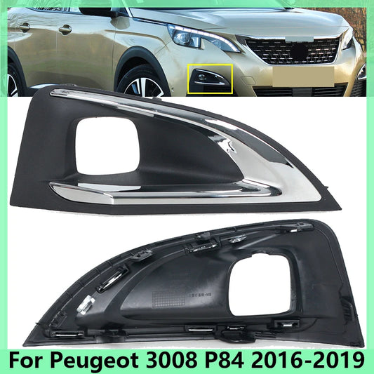 Car Front Bumper Side Fog Light Grilles Grill For Peugeot 3008 P84 2016 2017 2018 2019 Grilles Accessories 9817136777 1806095X - sayaragear