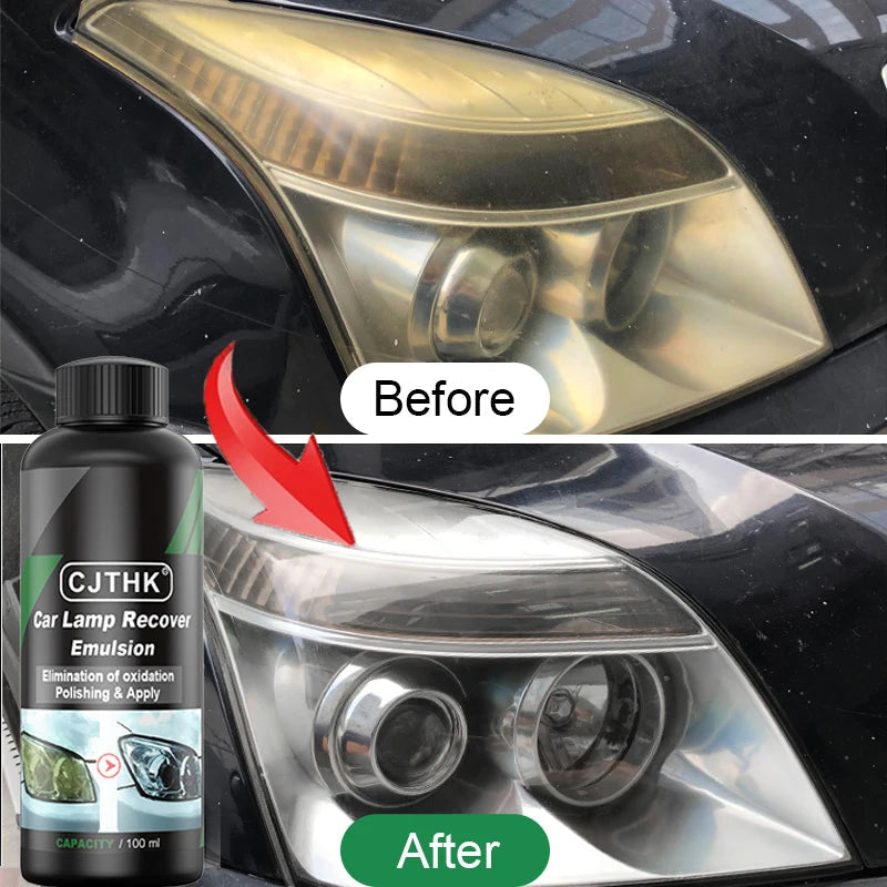 Car Headlight Restoration Polishing Kits Headlamp Scratch Remover Repair Cleaning Paste Remove Oxidation Headlight Polish Liquid sayaragear