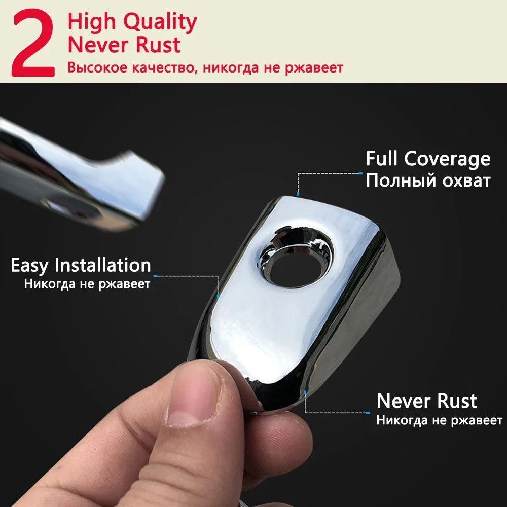 for Honda Civic 8 2006 2007 2008 2009 2010 2011 Luxurious Chrome Door Handle Cover Trim Catch Car Stickers Accessories Garnish sayaragear
