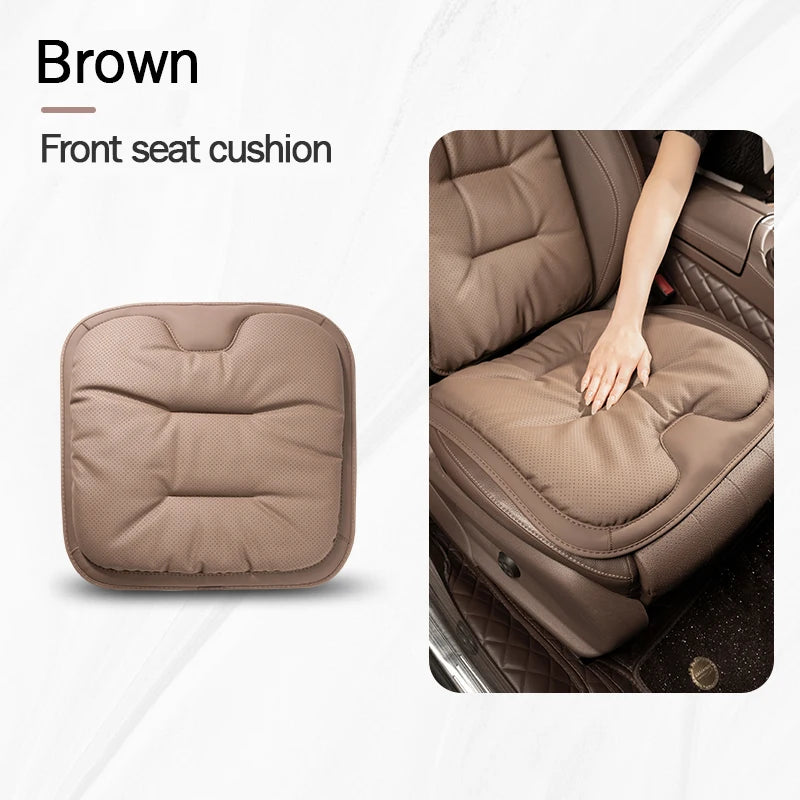 Universal Car Seat Cover Leather Cars Seat Waist Cushion Covers Four Season Auto Interior Seats  Protection Pad Car Accessorie sayaragear