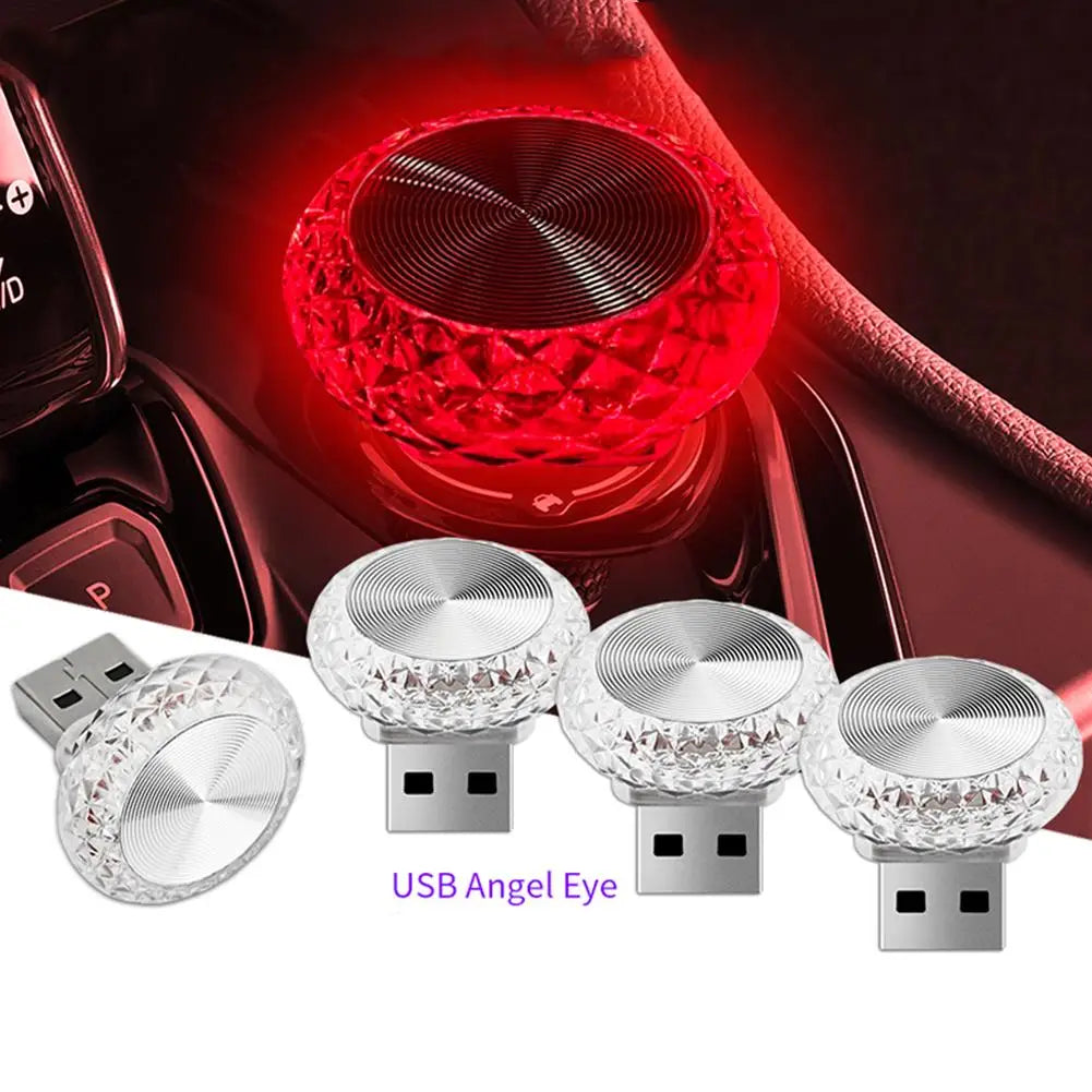 Portable Car USB Ambient Light Mini LED Decorative Atmosphere Lamps For Auto Interior Environment Light Computer Light Plug Play sayaragear