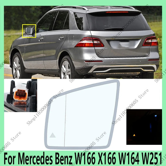 For Mercedes Benz W166 X166 W164 W251 1668101319 Car Accessories Left Rearview Mirror with Heated Blind Spot Anti-Glare - sayaragear