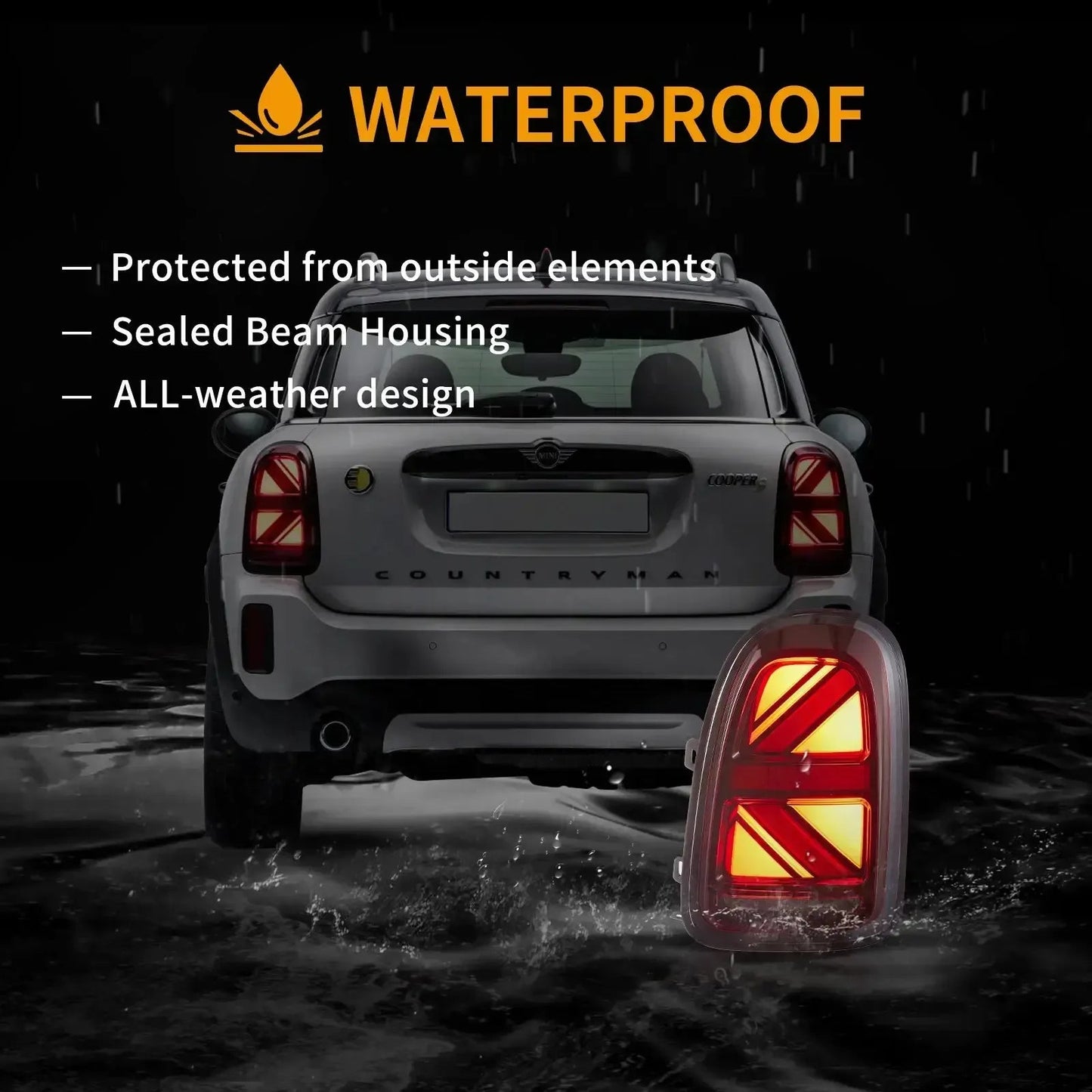 Vland 17-23 Mini Countryman F60 Full LED Tail Lights With Sequential Turn Signal sayaragear
