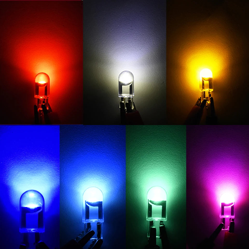 10x 2021 Newest W5W Led T10 Car Light COB Glass 6000K White Auto Automobiles License Plate Lamp Dome Read DRL Bulb Style 12V sayaragear