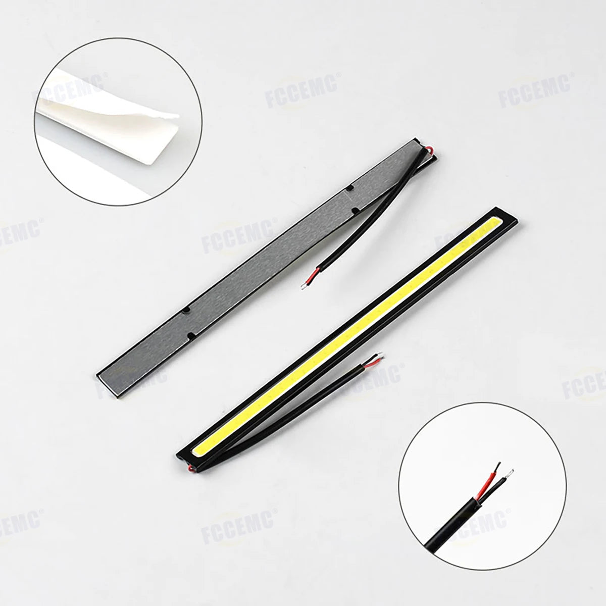 2pcs Ultra Thin Bright LED Car COB Daytime Running Lights Waterproof Night Lighting Decorative Ambient Lamp Bar 12V Universal sayaragear