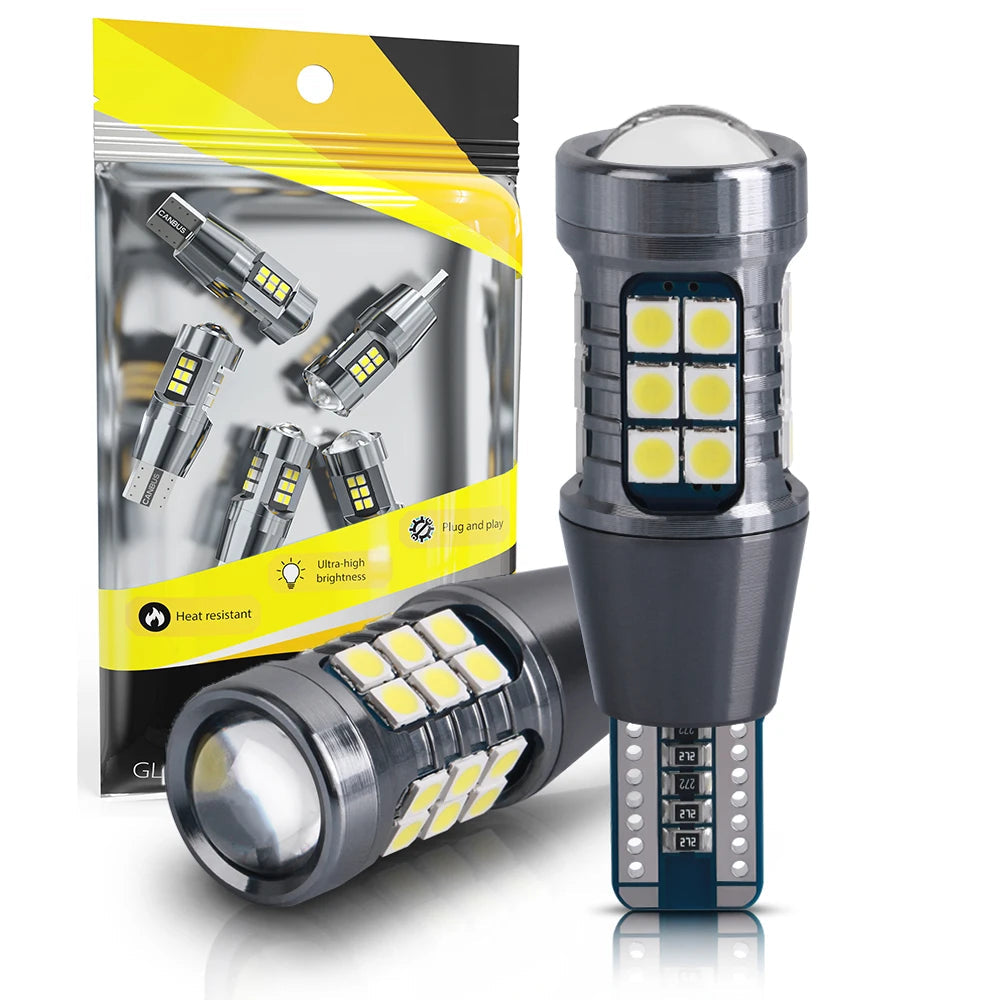 2pcs Super Bright W16W T15 921 LED Bulbs Canbus Car Light High Power 3030SMD No Error For Tail Signal Lamp Backup Reserve Lights sayaragear