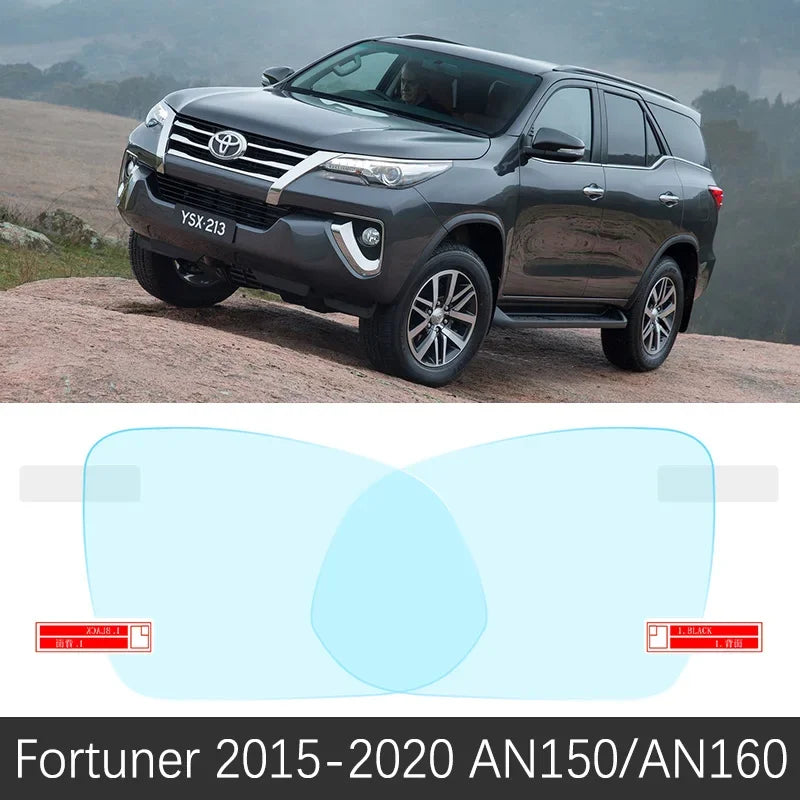 Full Cover Anti Fog Rainproof Film for Toyota Fortuner 2005 -2020 AN50 AN60 AN150 AN160 Hilux SW4 SR5 Rearview Mirror Protective sayaragear